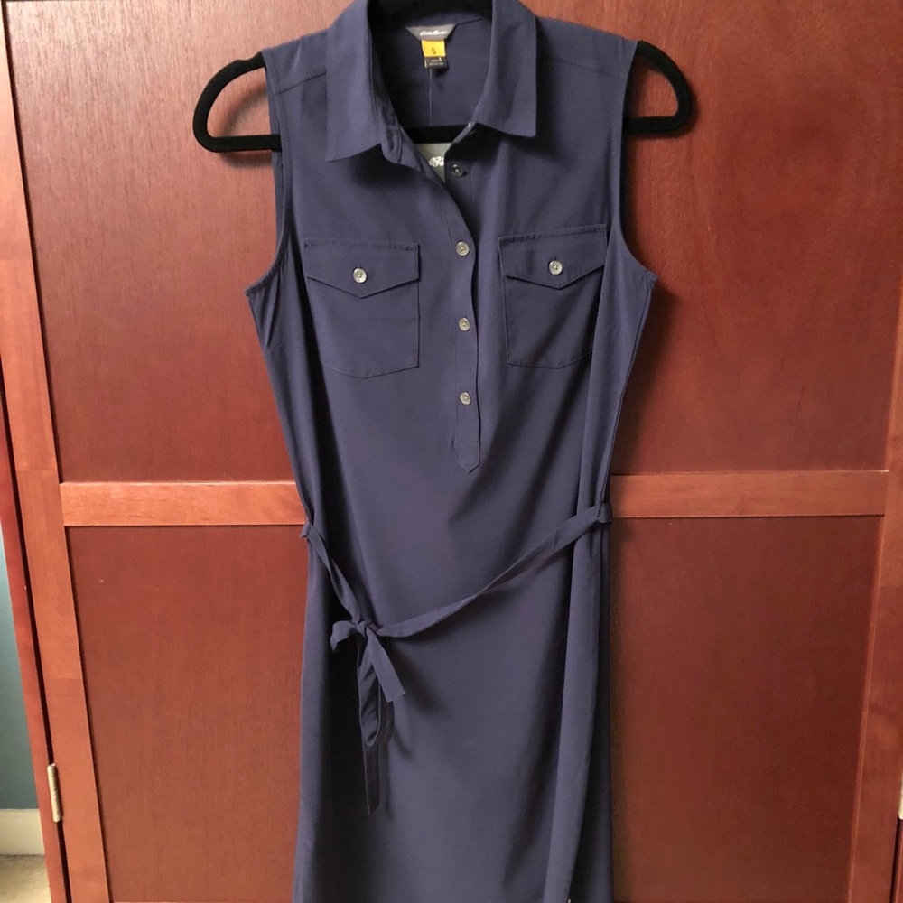 Eddie Bauer travel sleeveless shirt dress